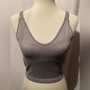 Wishlist Gray Ribbed Tank Top